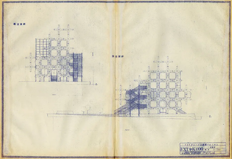 パビリオンの設計図面の写真