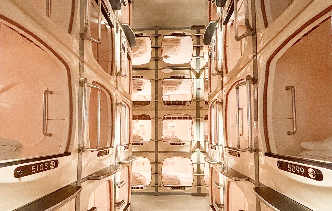 現在の「カプセル・イン大阪」の5階の写真